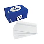 Enveloppes Fermeture à rabat Blanc Sans Fenêtre Clairefontaine 90 g/m² – 250 / Boîte
