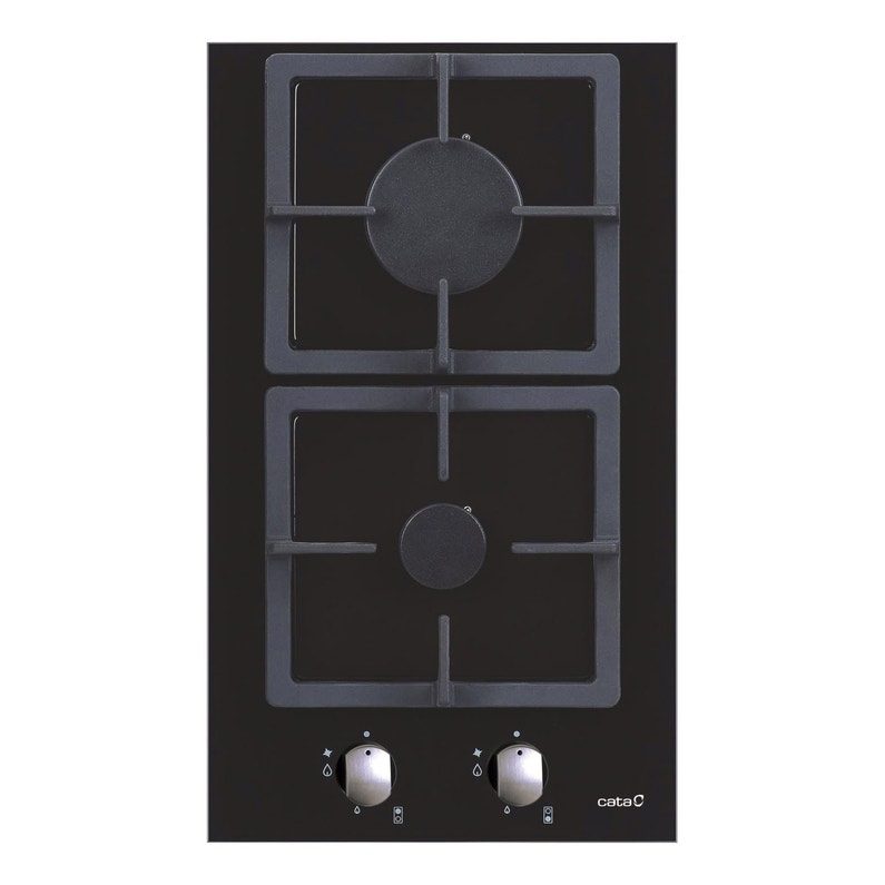 Plaque de cuisson gaz 2 foyers, noir, CATA APELSON LCI302BK