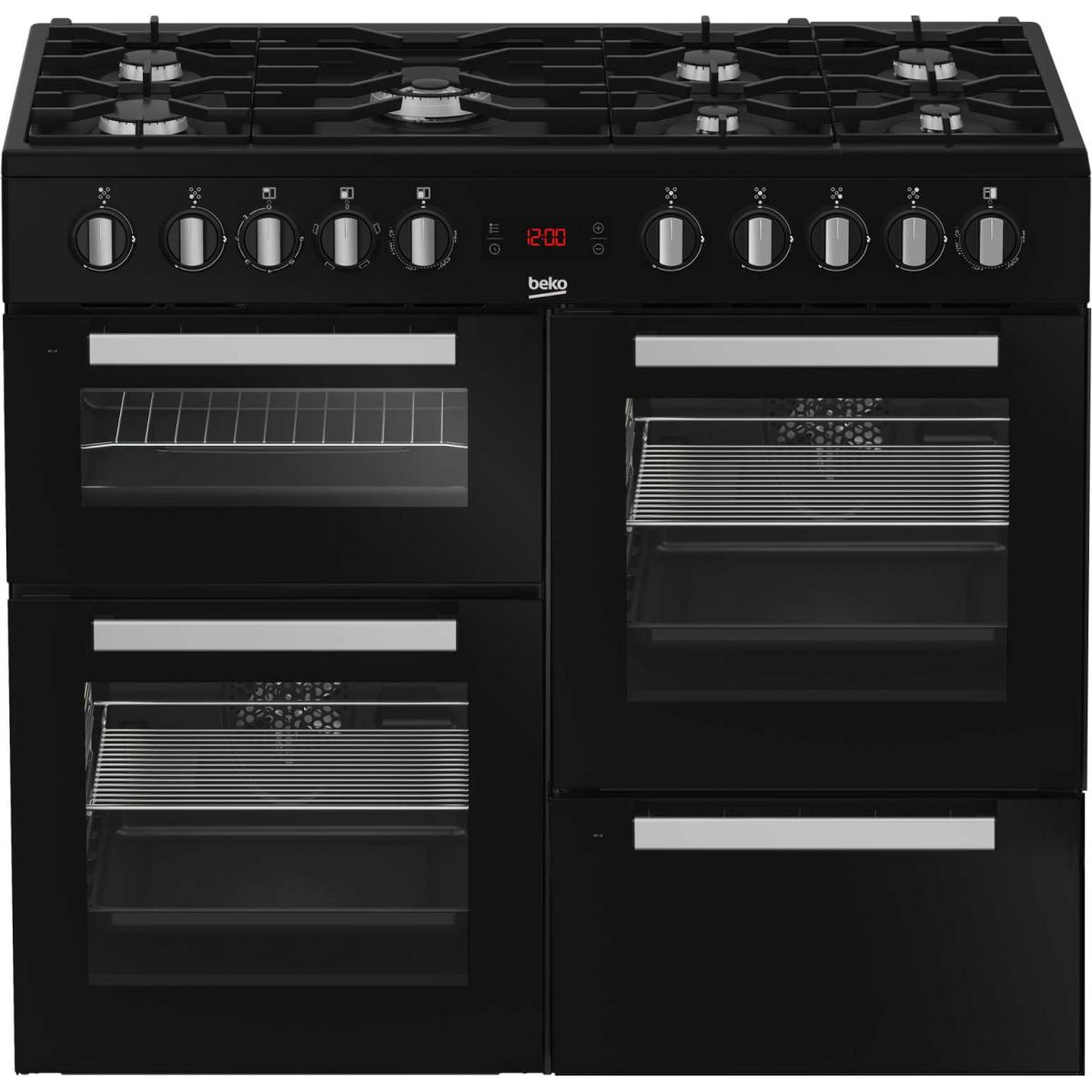 Piano de cuisson gaz 159l 7 feux noir – pf335325db – BEKO