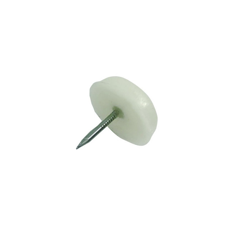 Patin glisseur plastique blanc 15mm – Par 16