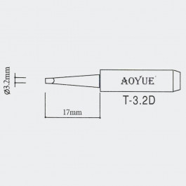 Panne AOYUE T-3.2D pour fer à souder Ø3.2×0.5mm