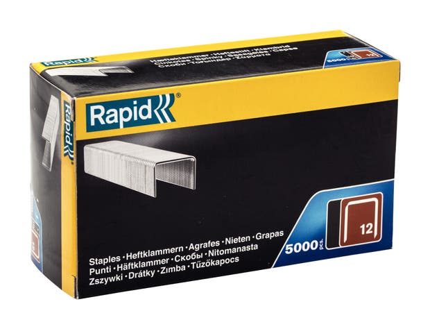 Lot de 5000 agrafes pour agrafeuse de compresseur RAPID 12