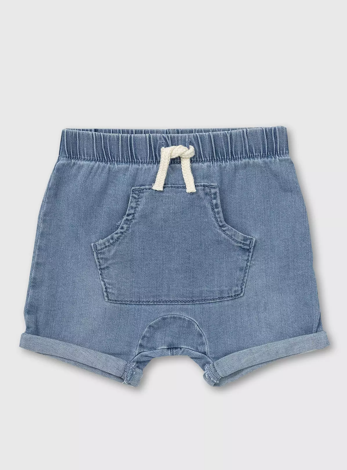 Denim Shorts With Elasticated Waist – Up to 1 mth
