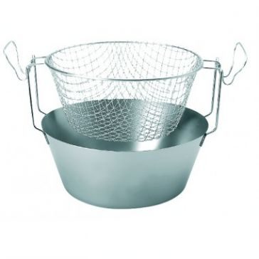 Bassine à friture avec son panier inox 20 cm