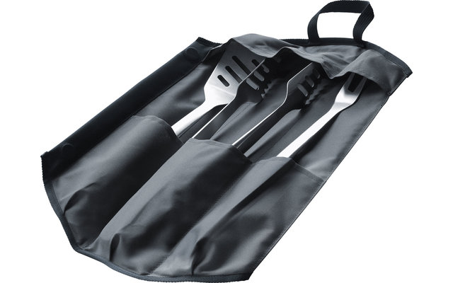 Couverts à barbecue Premium en acier inoxydable, set de 3 pièces, sac inclus, Enders
