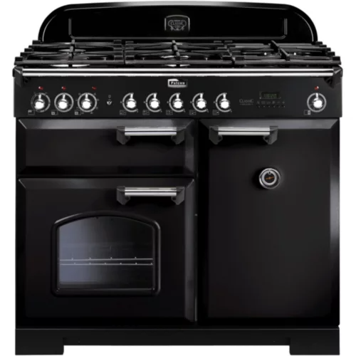 Piano de cuisson gaz Falcon DELUX100 MIXT NOIR/CHROME