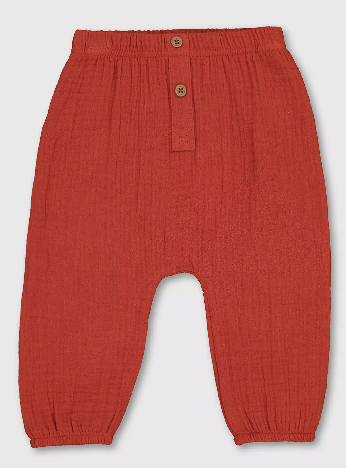 Terracotta Gauze Cheesecloth Trouser – 3-6 months
