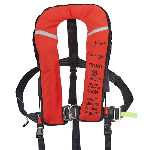 Gilet gonflable Plastimo Austral 180N rouge automatique