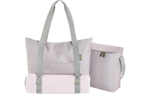 Meori Multiset 3 en 1 Sac, Couverture de pique-nique & Sac isotherme gris