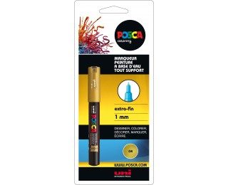 Marqueur peinture à l’eau tout support – UNI POSCA – Pointe fine 1mm – Or