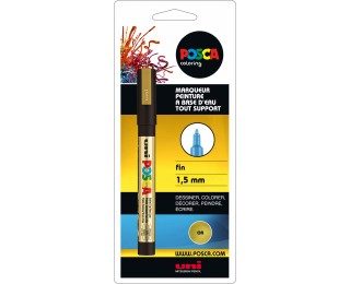 Marqueur peinture tout support – UNI POSCA – Pointe fine 1,5mm – Or