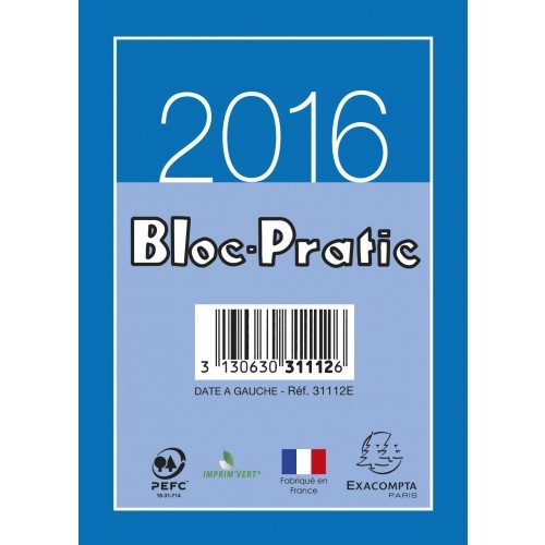 EXACOMPTA Recharge Bloc pratic, date à gauche