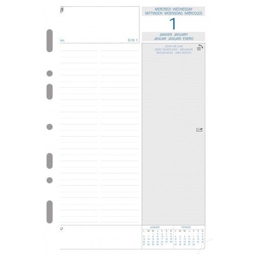 EXACOMPTA Recharge Exatime 21 , janvier à décembre