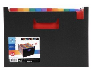 Trieur à soufflets rainbow class “seat case” – VIQUEL – 24 compartiments – Noir