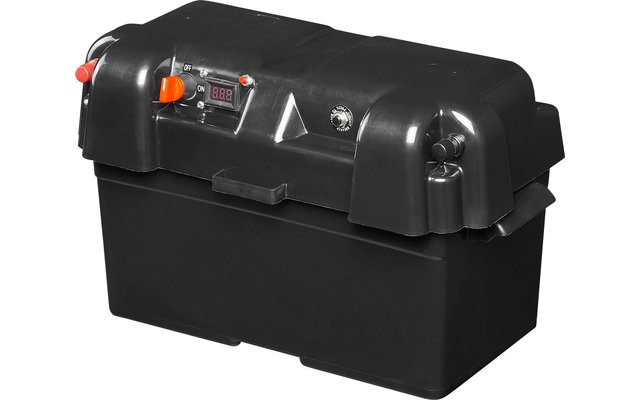 Boîtier de batterie V02 avec prise USB, prise 12V et voltmètre IP44