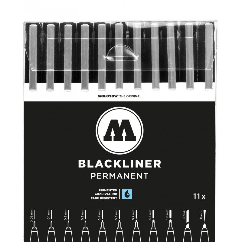 Feutre Blackliner set x 11 – Molotow