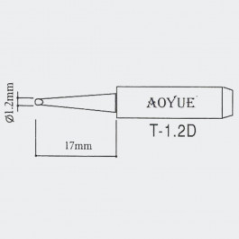 Panne AOYUE T-1.2D pour fer à souder Ø1.2×0.7mm