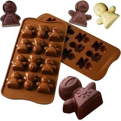 Plaque chocolat silicone 12 bonhommes