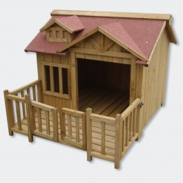 Maison de chien de luxe XL maison de chien balcon terrasse en bois