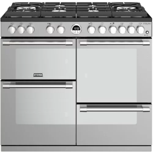 Piano de cuisson gaz Stoves STERLING GLASS 100 DFT INOX