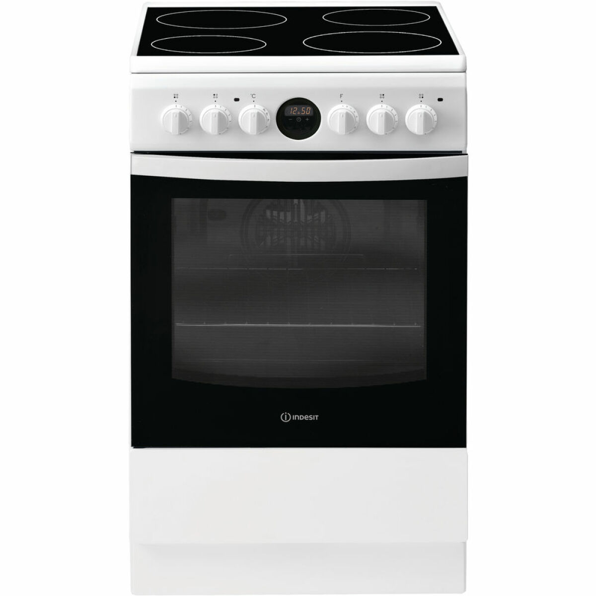 Cuisinière vitrocéramique a 57l 4 feux blanc – is5v5ccw/e – INDESIT