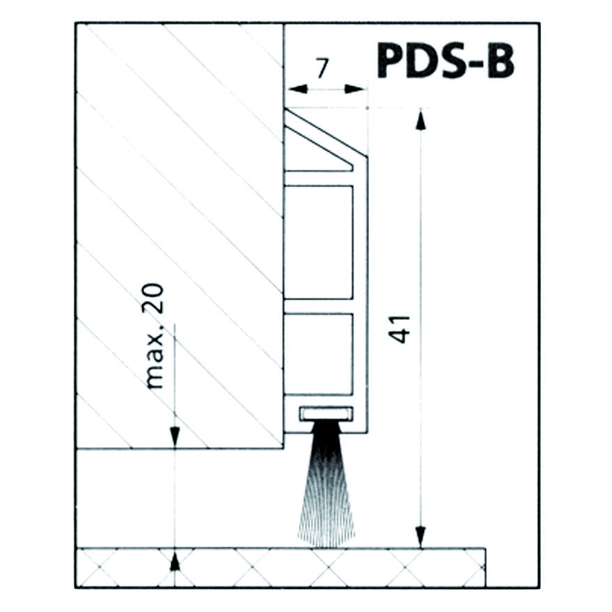 Isolation : Profil de bas de porte PDS-B en 300 cm