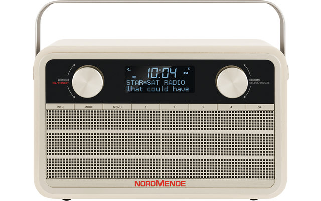 TechniSat Nordmende DAB+ Transita 120 Radio numérique au look rétro avec batterie de 24 heures Beige