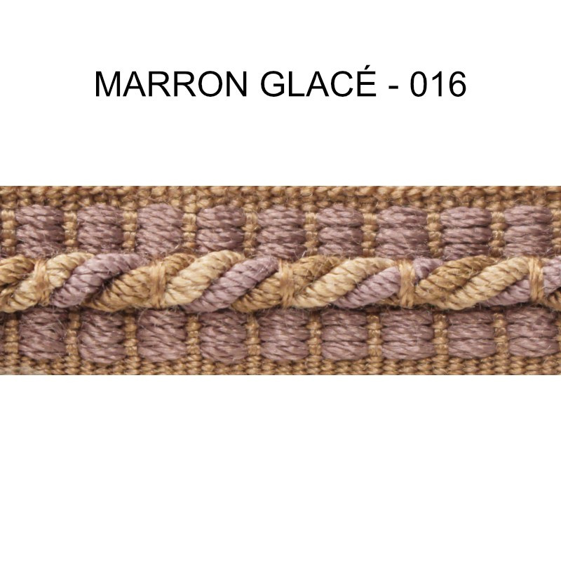 Galon cordonnet 12 mm Marron glacé 016