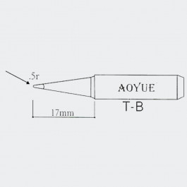 Panne à souder AOYUE TB pour fer à souder R 0.5mm