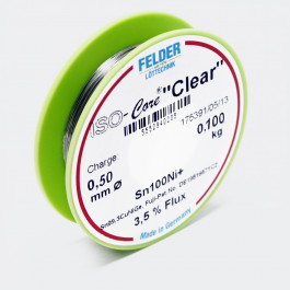 Fil à souder Felder ISO-Core “Clear” Sn100Ni + Sn99,3CuNiGe 0.5mm 0.1kg