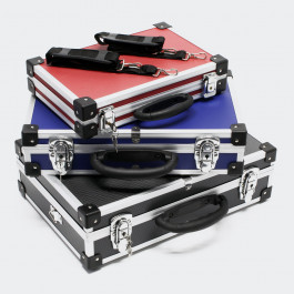Coffret coffret aluminium coffrets aluminium boîtes à outils noir bleu rouge