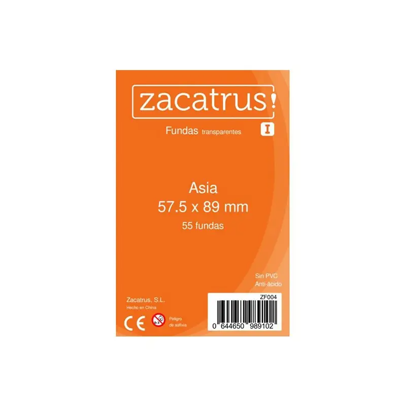 Fundas Zacatrus Asia 57.5×89 mm de 55 Unidades