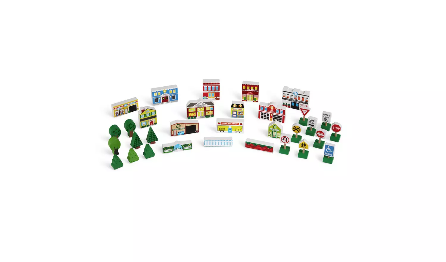 Melissa & Doug Wooden Town Playset