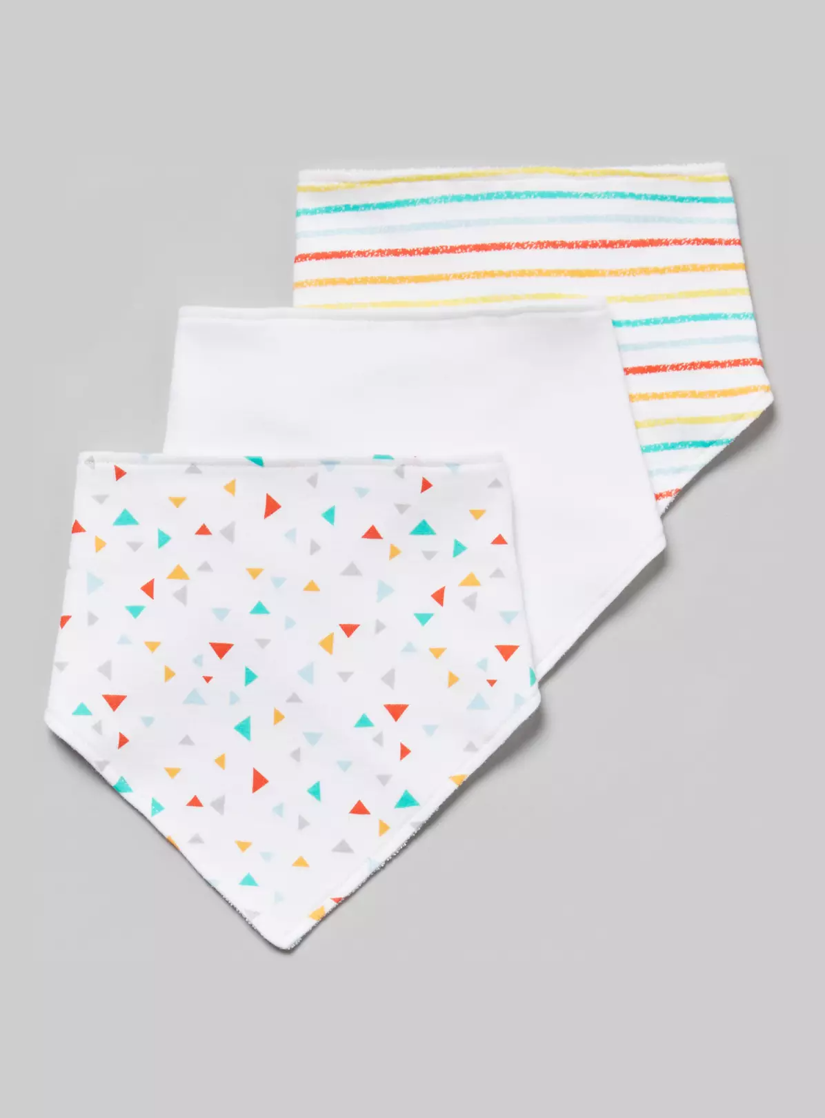 Multicoloured Printed Hanky Bibs 3 Pack – One Size