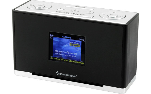 Soundmaster UR240SW Radio-réveil DAB+/UKW avec écran couleur noir