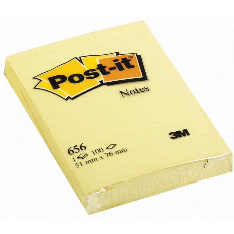 Notes Post-it® 656 jaune pastel – Post-it®