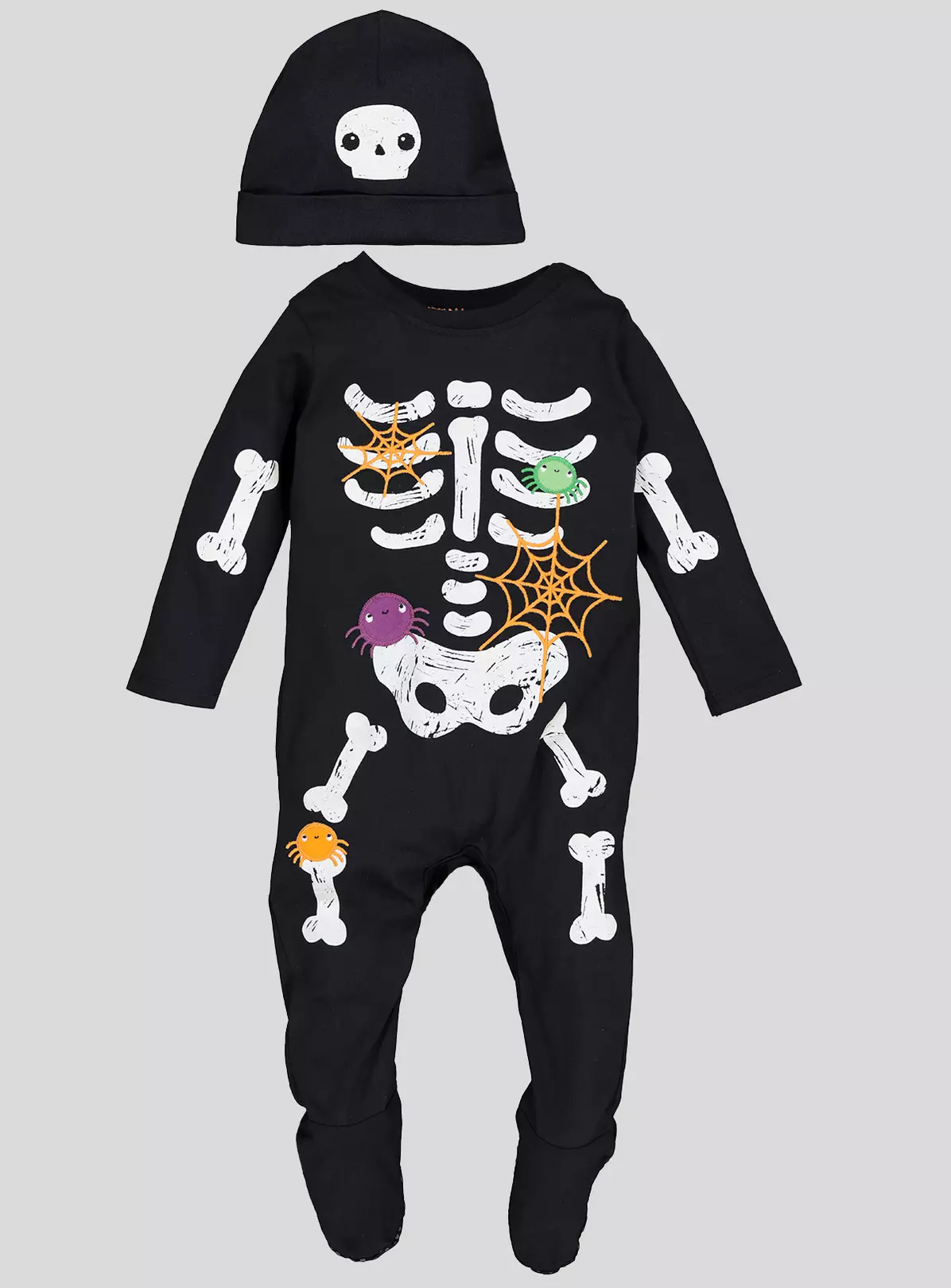 Halloween Skeleton Onesie & Hat Set – Newborn