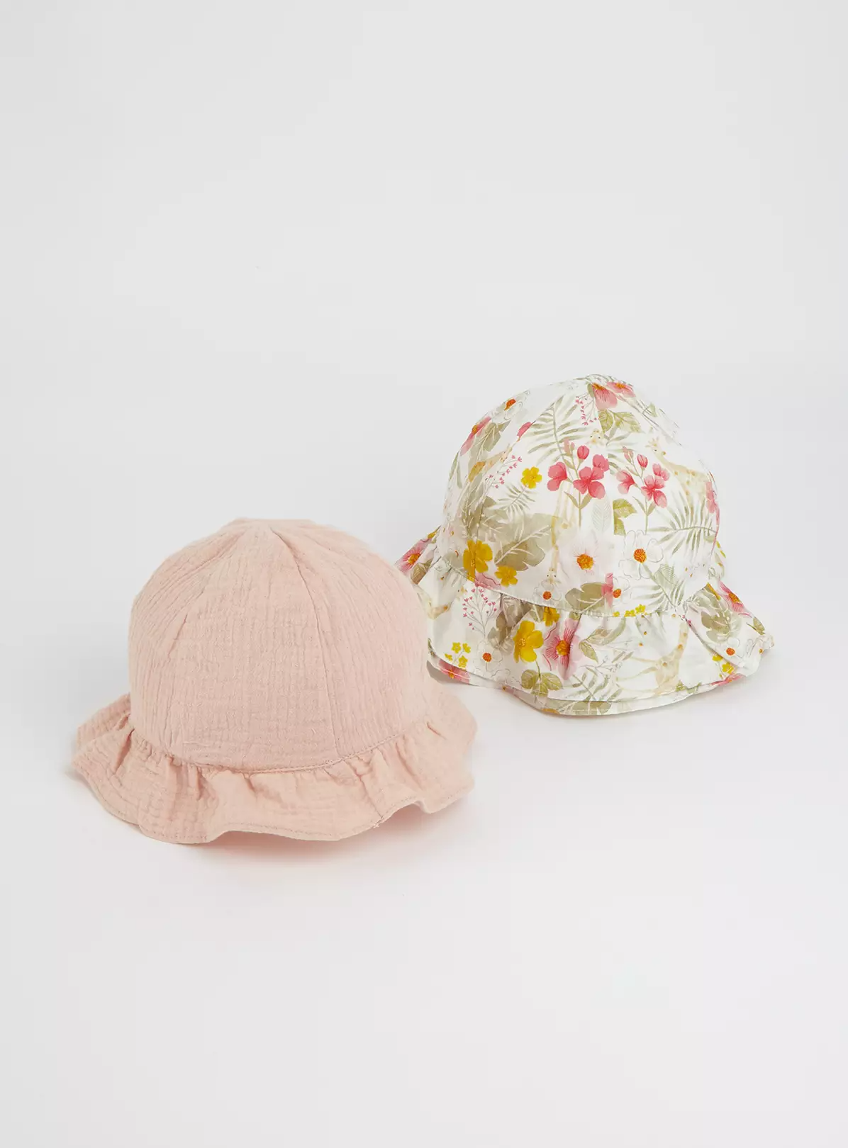 Floral Giraffe & Pink Sun Hat 2 Pack – 1-2 years