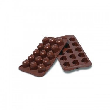 Plaque chocolat silicone 15 coeurs