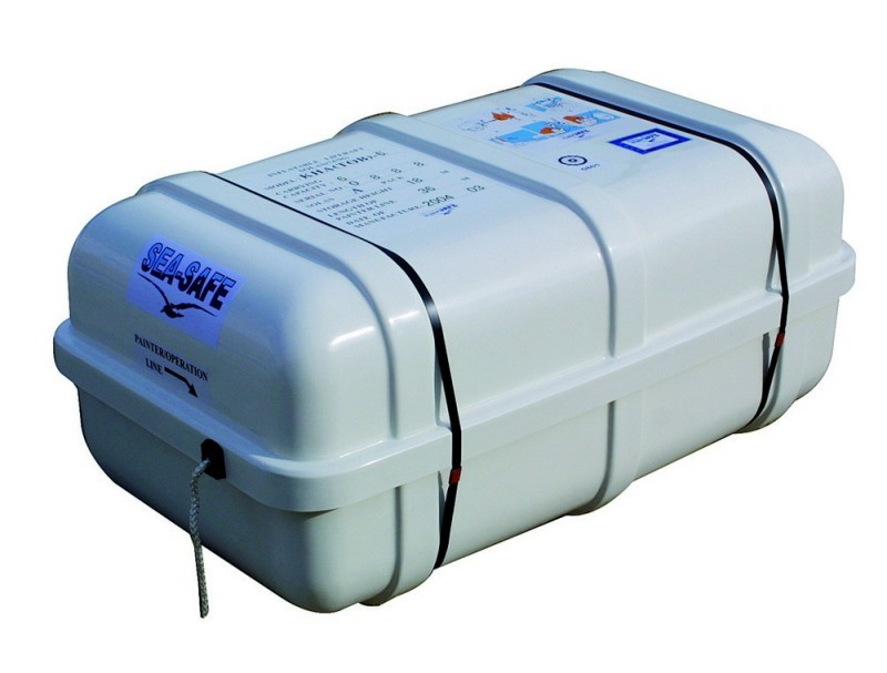 Radeau de survie Seasafe Flat Solas type A – 12 personnes – Container