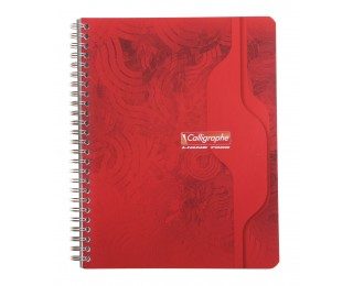 Cahier spirale 17×22 cm – CALLIGRAPHE – 100 pages – petits carreaux