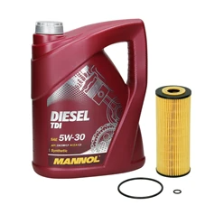 Kit de vidange + Mannol Diesel TDI 5W-30 5L, VAG