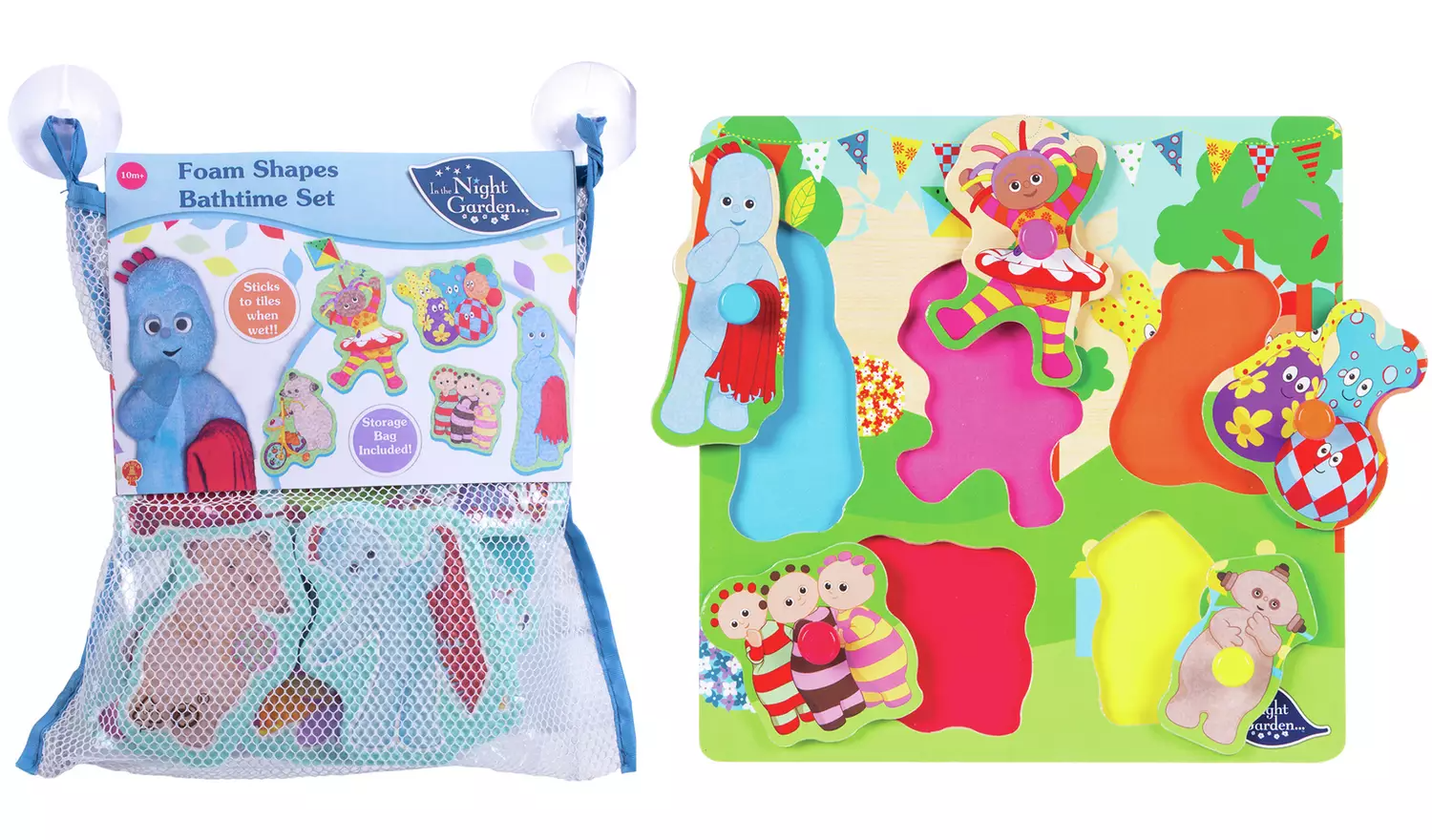 In The Night Garden Bath Set and Wooden Puzzle Bundle