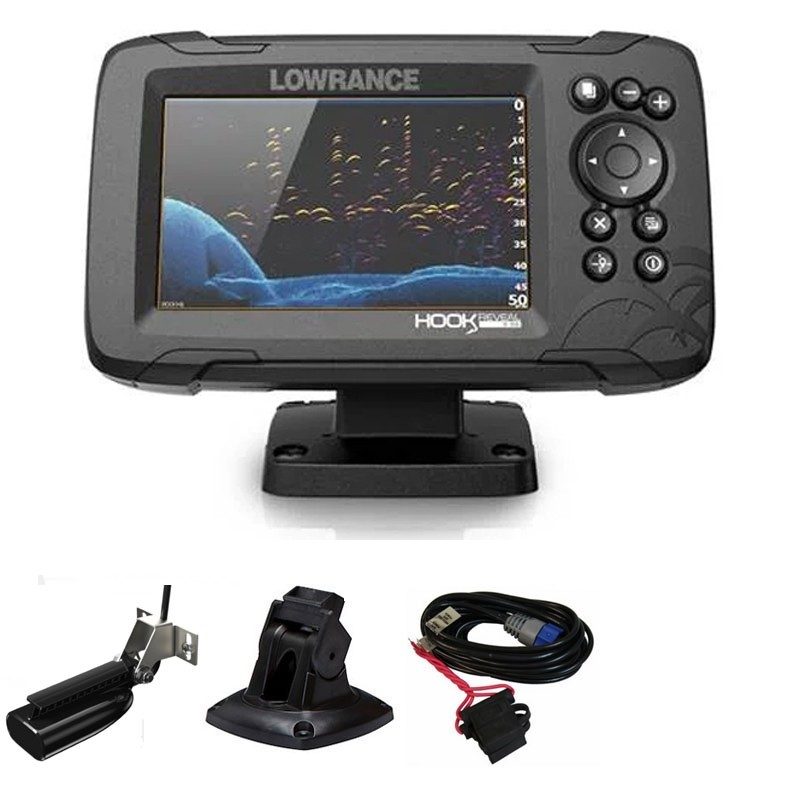 Sondeur GPS Lowrance Hook Reveal 5 CHIRP HDI + Sonde 83/200/455/800 KHz