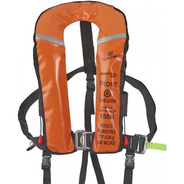 Gilet gonflable Plastimo Austral HR 180N automatique orange