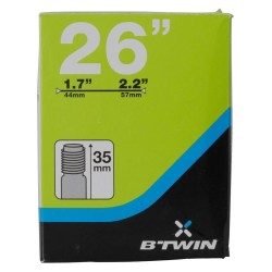 CHAMBRE A AIR 26X1,7/2,2 VALVE SCHRADER B’TWIN