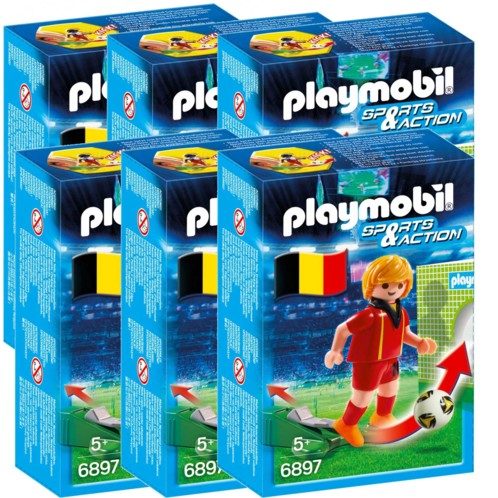 6 joueurs de foot Playmobil Sports & Action – Belgique
