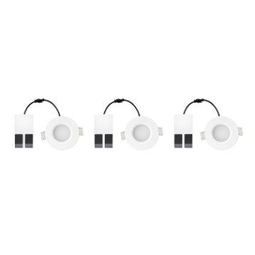 Kit 3 spots à encastrer Kilia fixe led INSPIRE LED intégrée blanc