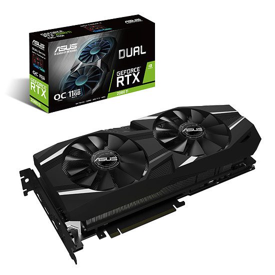 Asus GeForce RTX 2080 Ti Dual OC – 11 Go GeForce RTX 2080 Ti, 11 Go