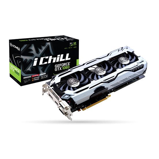 Inno3D GeForce GTX 1060 iChiLL X3 V2 – 6 Go GeForce GTX 1060, 1556 MHz, PCI-Express 16x, 6 Go, 8000 MHz